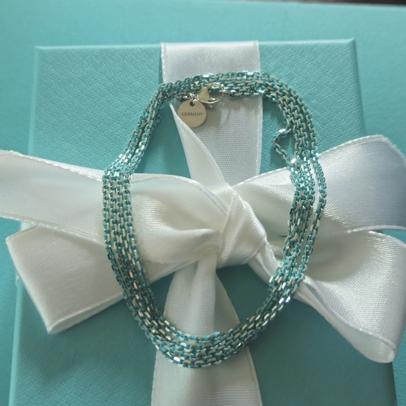 Tiffany & Co. Jewelry - Tiffany & Co NEW Blue Sparkle 30" Chain Necklace